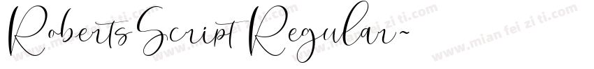 RobertsScript Regular字体转换